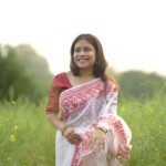 Traditional cotton Jamdani prettified by dotted motifs