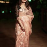 Pastel muslin prettified by metallic patterns.